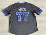 NBA 77 Doncic Dallas Mavericks M&N Maillot manche courte noir